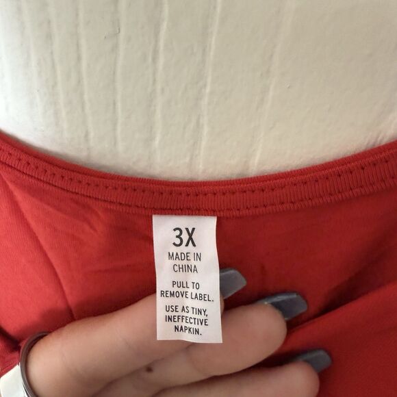 Betabrand Red Marilyn Red Knee Length Dress Stretch Comfort V Neck Casual 3X NWT - Picture 7 of 14